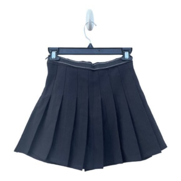 Anaobai Ameicom Black Pleated High Wasted Mini Skort Size S NWT - Picture 2 of 7
